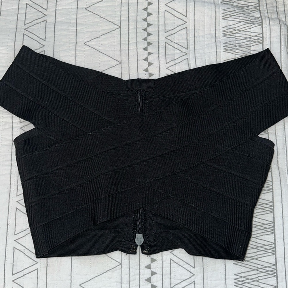 Bandage Crop Top Black Size S